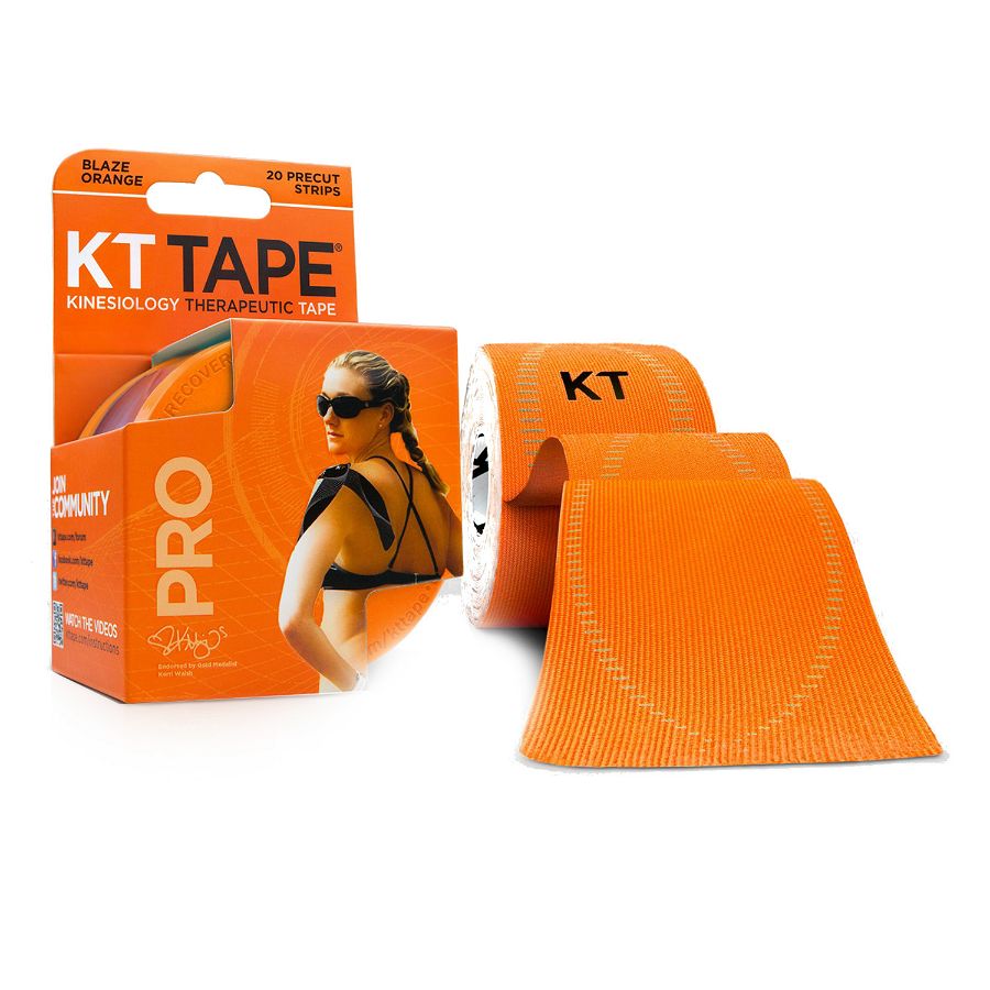 KT TAPE Pro Pre-Cut 20 Strip Synthetic Blaze Orange
