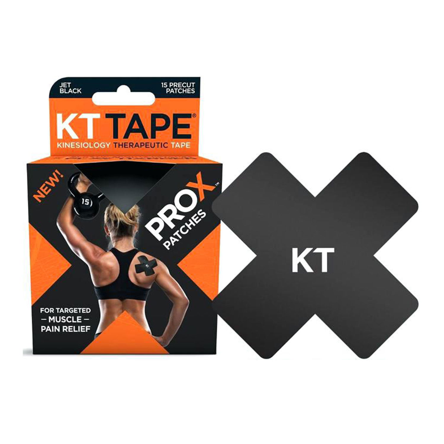 KT TAPE Pro X 15 Precut Patches Black