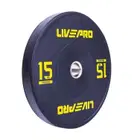 Livepro Black Bumper Plate - 15 Kg