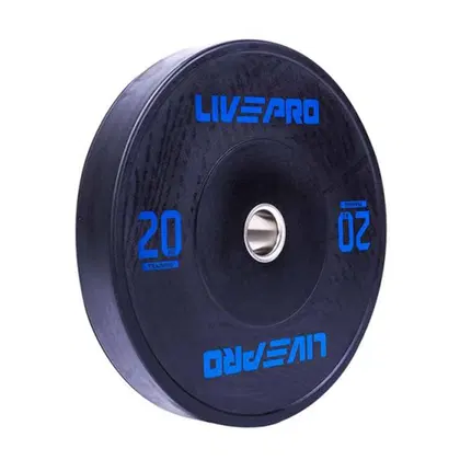 Livepro Black Bumper Plate - 20 Kg