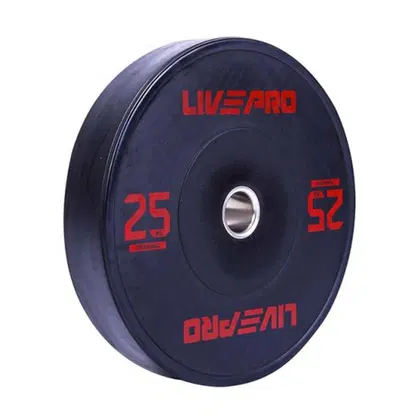 Livepro Black Bumper Plate - 25 Kg