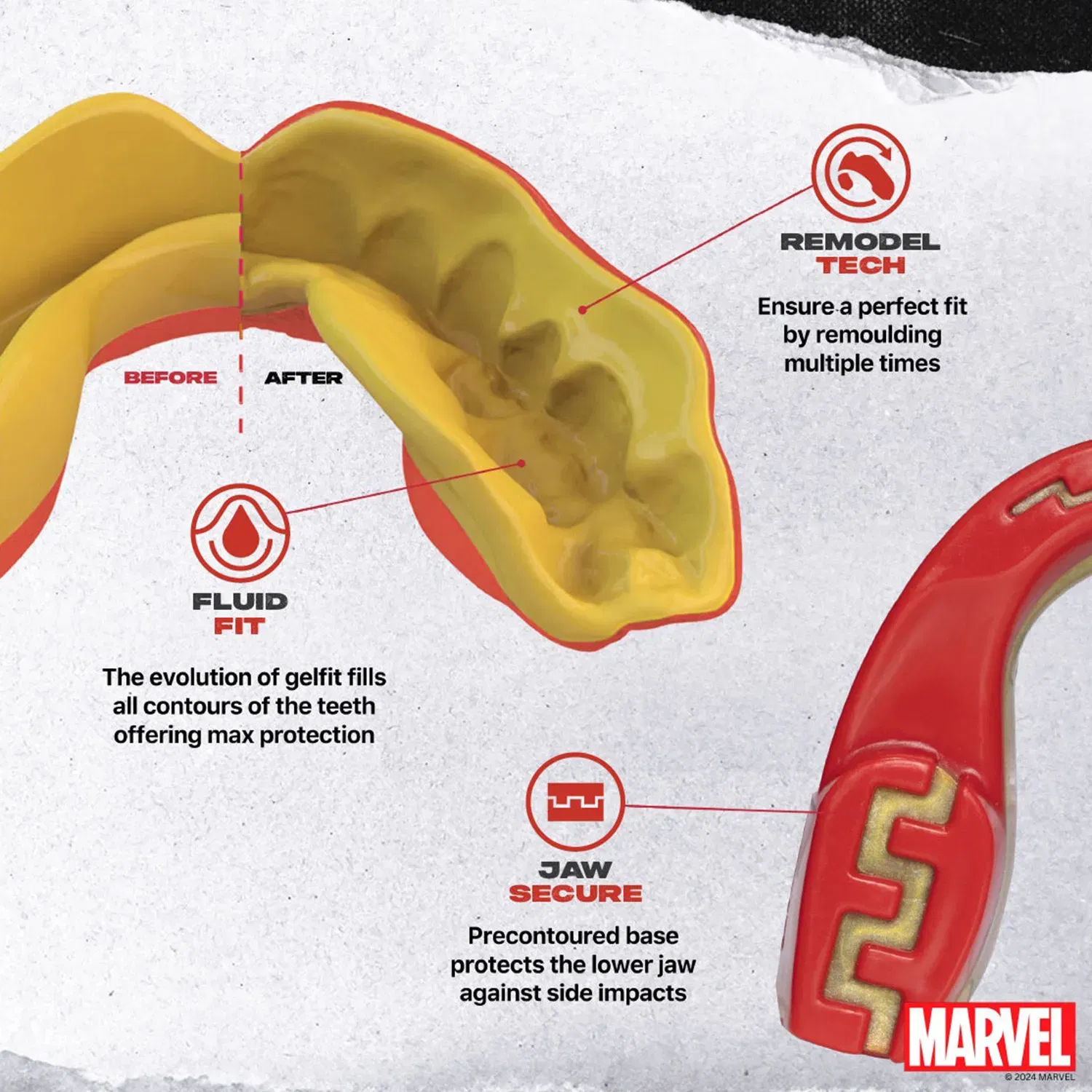 SAFEJAWZ Marvel Iron-Man Mouthguard Junior (11>)
