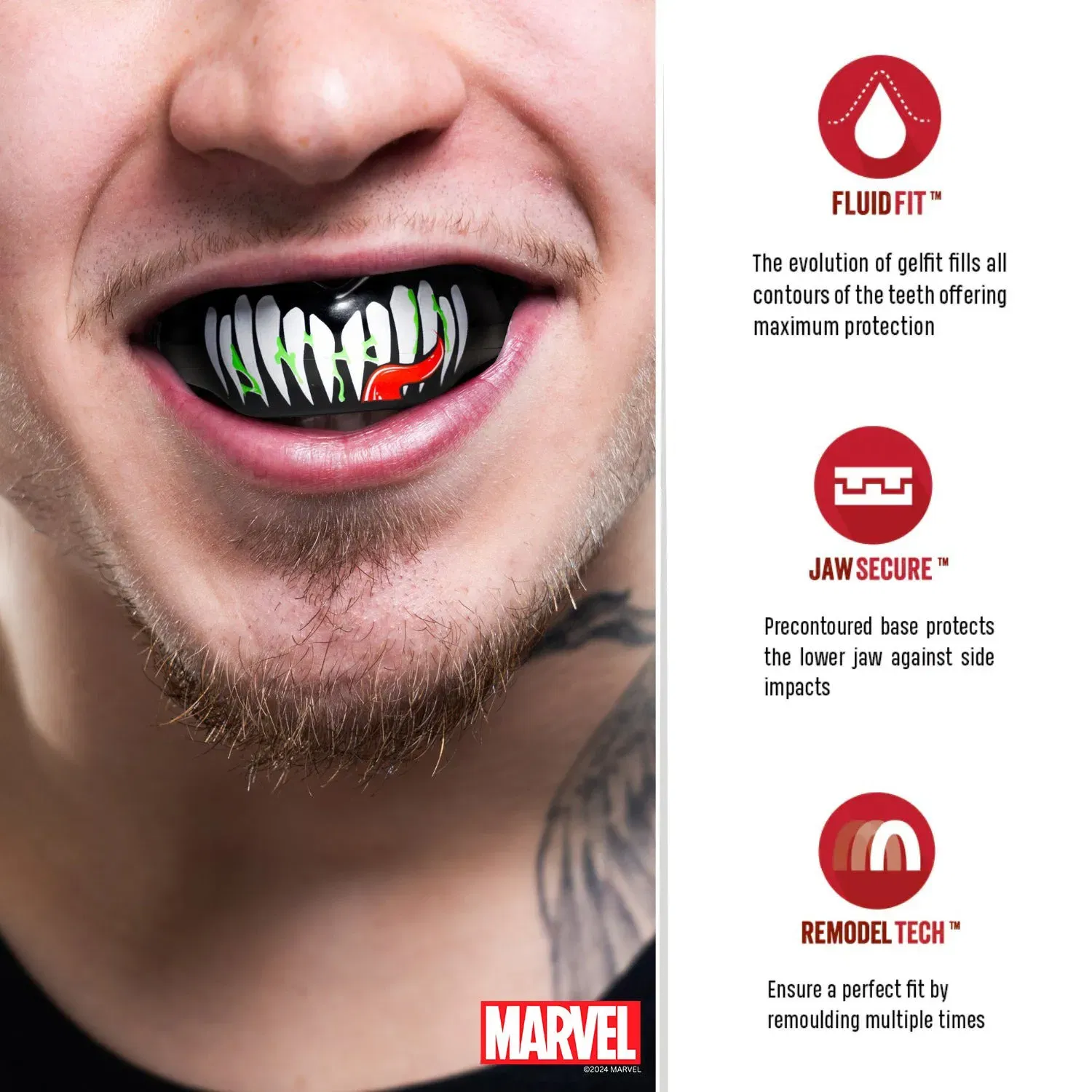 SAFEJAWZ Marvel Ortho Venom Mouthguard O/S