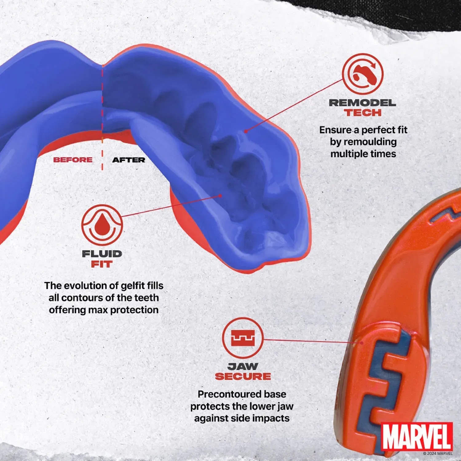 SAFEJAWZ Marvel Spider-Man Mouthguard Adults (12+)