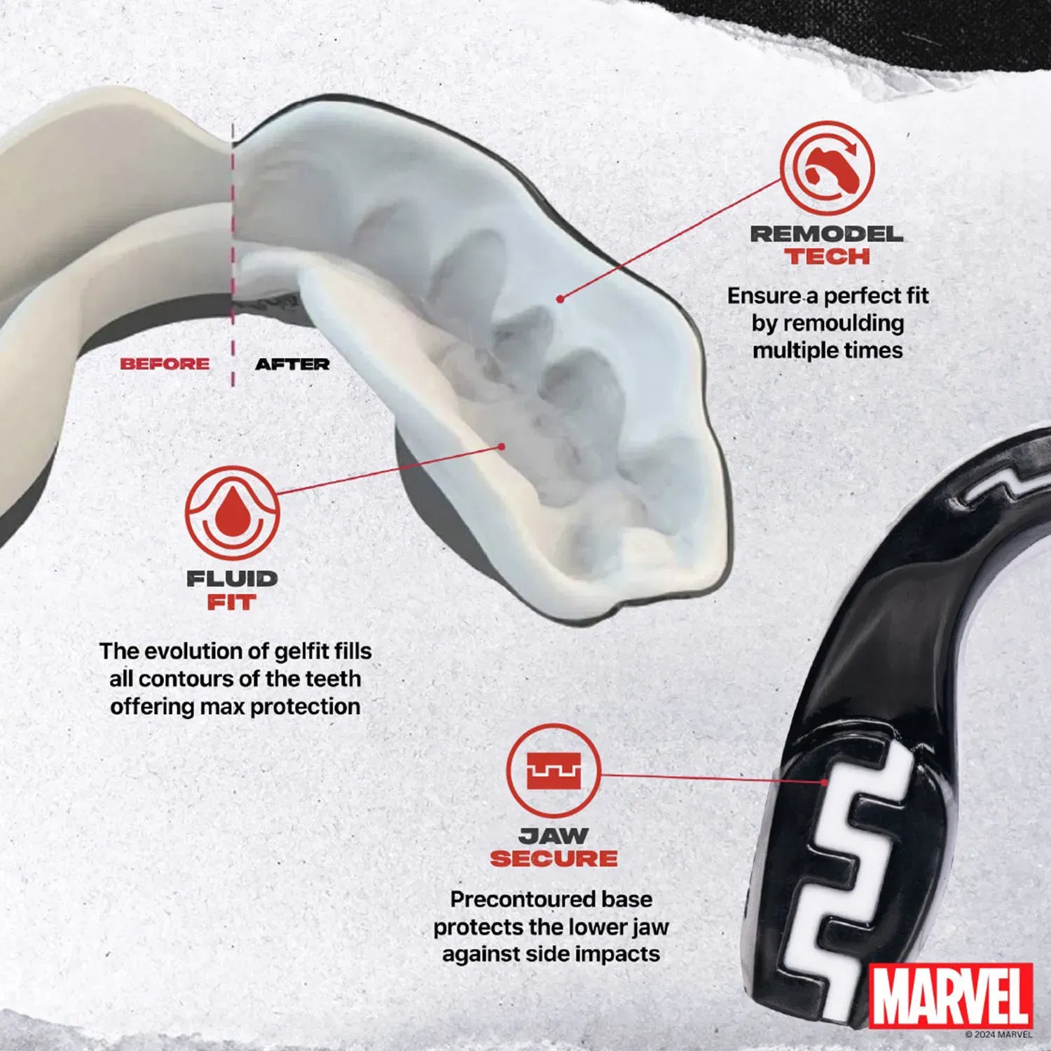 SAFEJAWZ Marvel Venom Mouthguard Adults (12+)