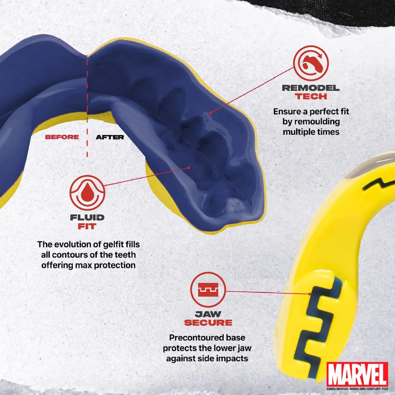 SAFEJAWZ Marvel Wolverine Mouthguard Adults (12+)