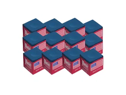 Master Billiard Chalk – 12-Piece Box - Blue