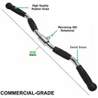 Body Solid Curl Bar Lat Attachment Rotating with Rubber Grips