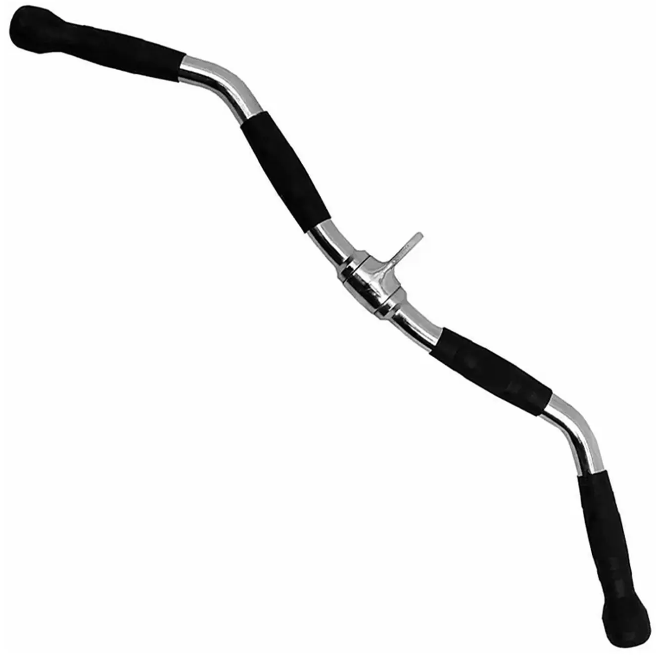 Body Solid Curl Bar Lat Attachment Rotating with Rubber Grips