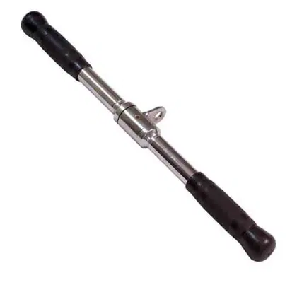 Body Solid Revolving Straight Bar Attachment with Rubber Grips