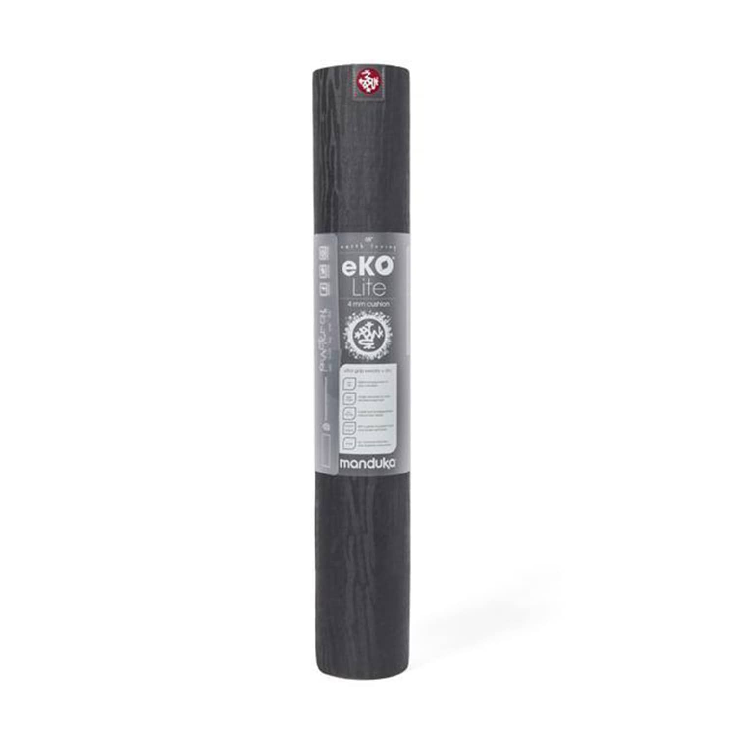 Manduka Eko Lite Yoga Mat 4mm Thickness 71 Inch Long - Charcoal