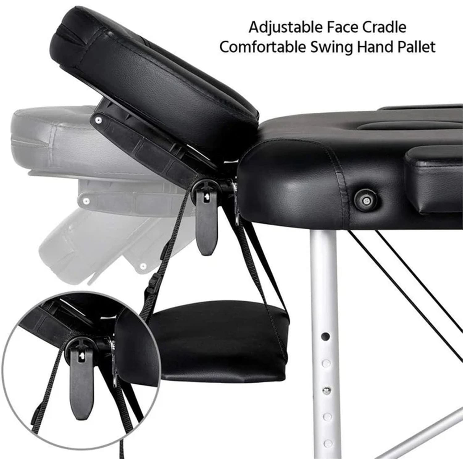 Vox Fitness Three Foldable Massage Bed with Light Weight Aluminum Frame