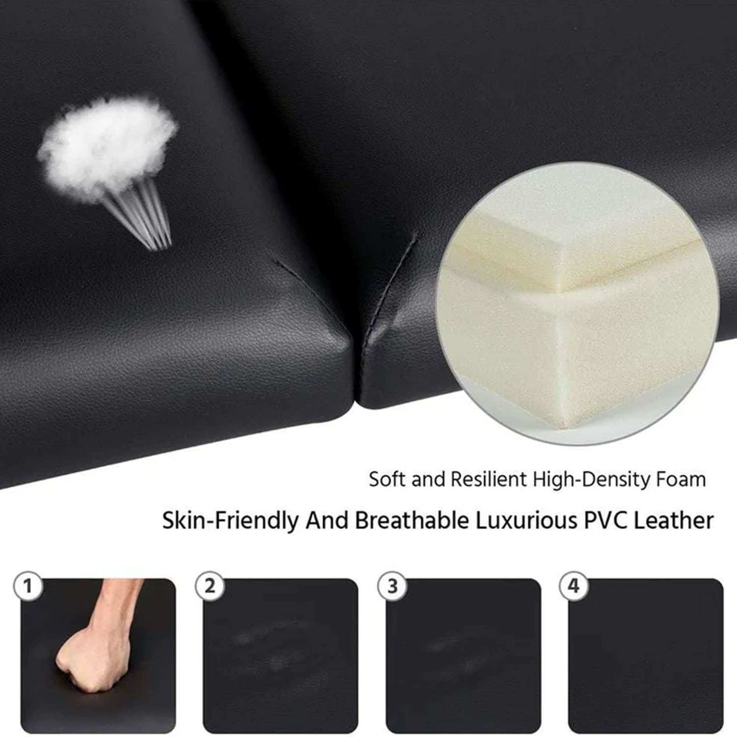 Vox Fitness Three Foldable Massage Bed with Light Weight Aluminum Frame