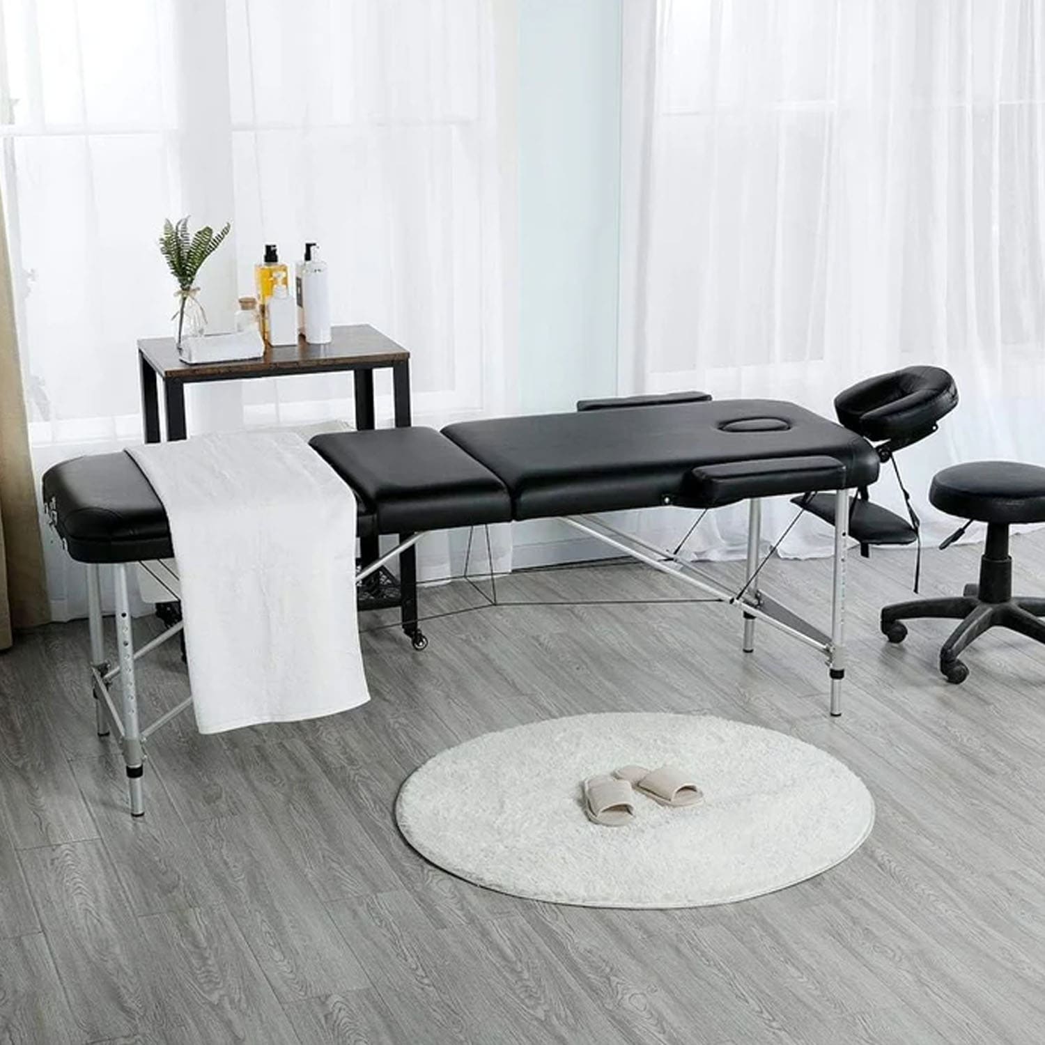 Vox Fitness Three Foldable Massage Bed with Light Weight Aluminum Frame