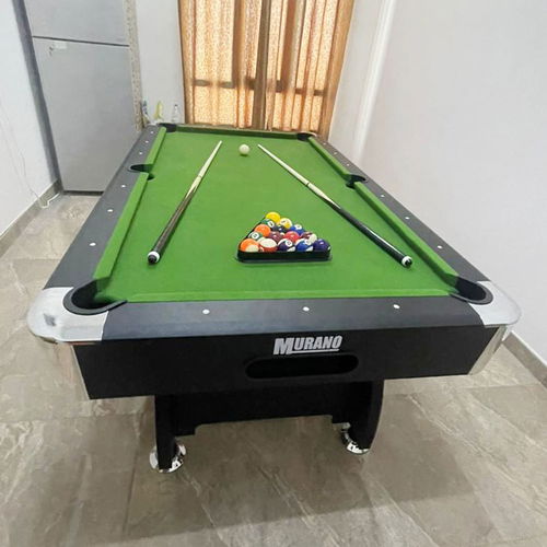 Murano 9Ft Wooden Billiard Table With All Accessories - Green