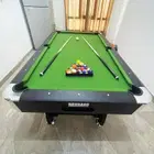 Murano 9Ft Wooden Billiard Table With All Accessories - Green