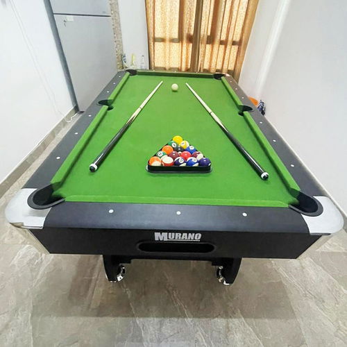 Murano 9Ft Wooden Billiard Table With All Accessories - Green