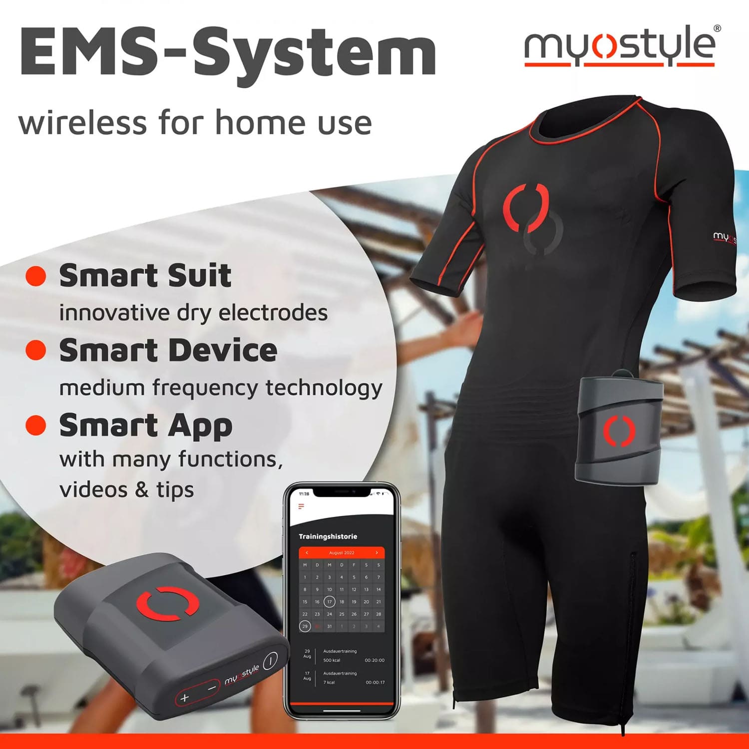 Myostyle EMS Training Suit Complete Set - Wireless - One - 4XL