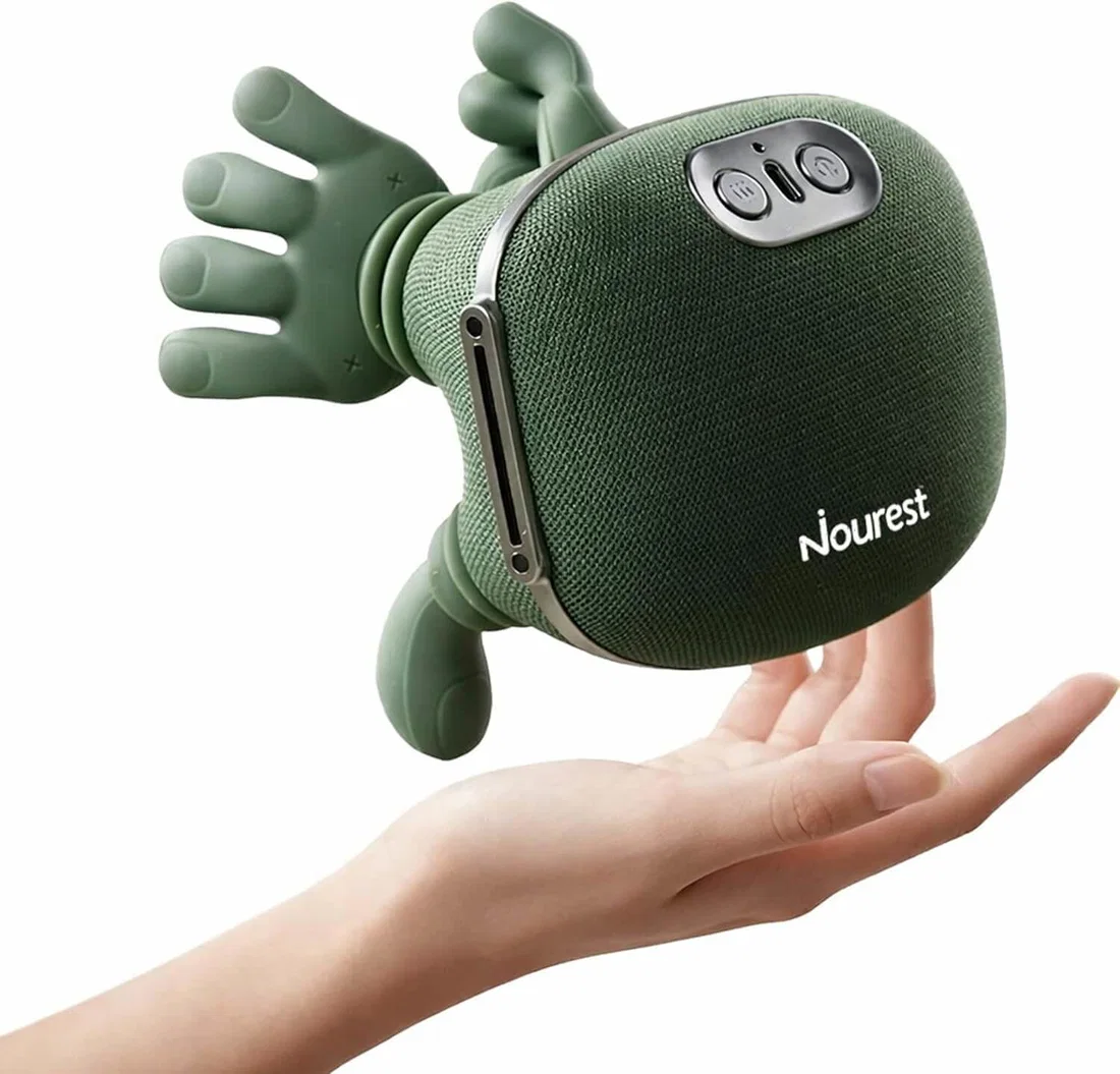 Nourest Neck Massager for Pain Relief Deep Tissue, Shiatsu Massage Pillow with Heat