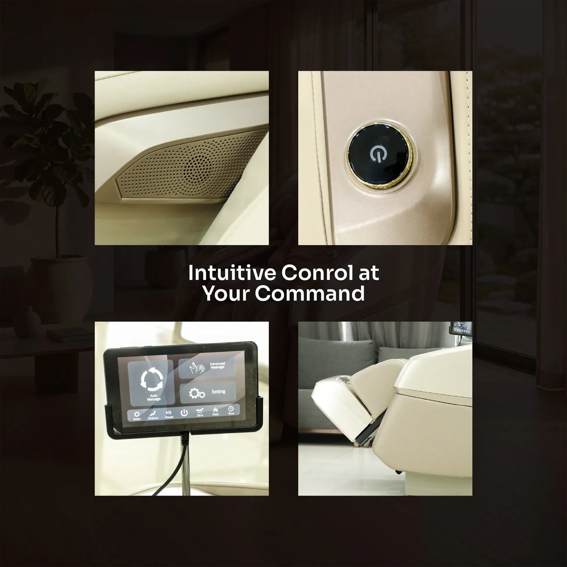 Nourest Nexus 4D Massage Chair with Sonic Wave Technology - Golden