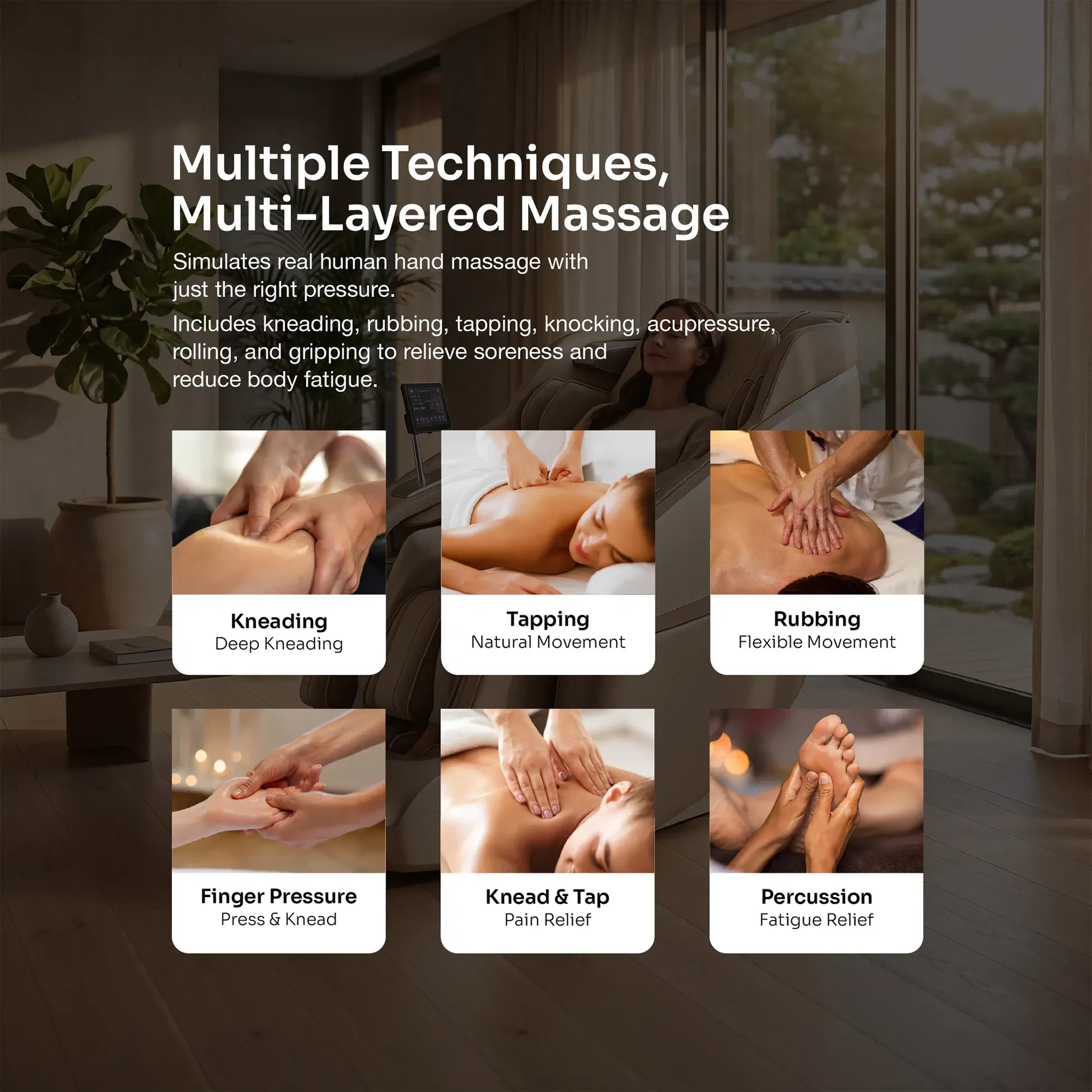 Nourest Nexus 4D Massage Chair with Sonic Wave Technology - Golden