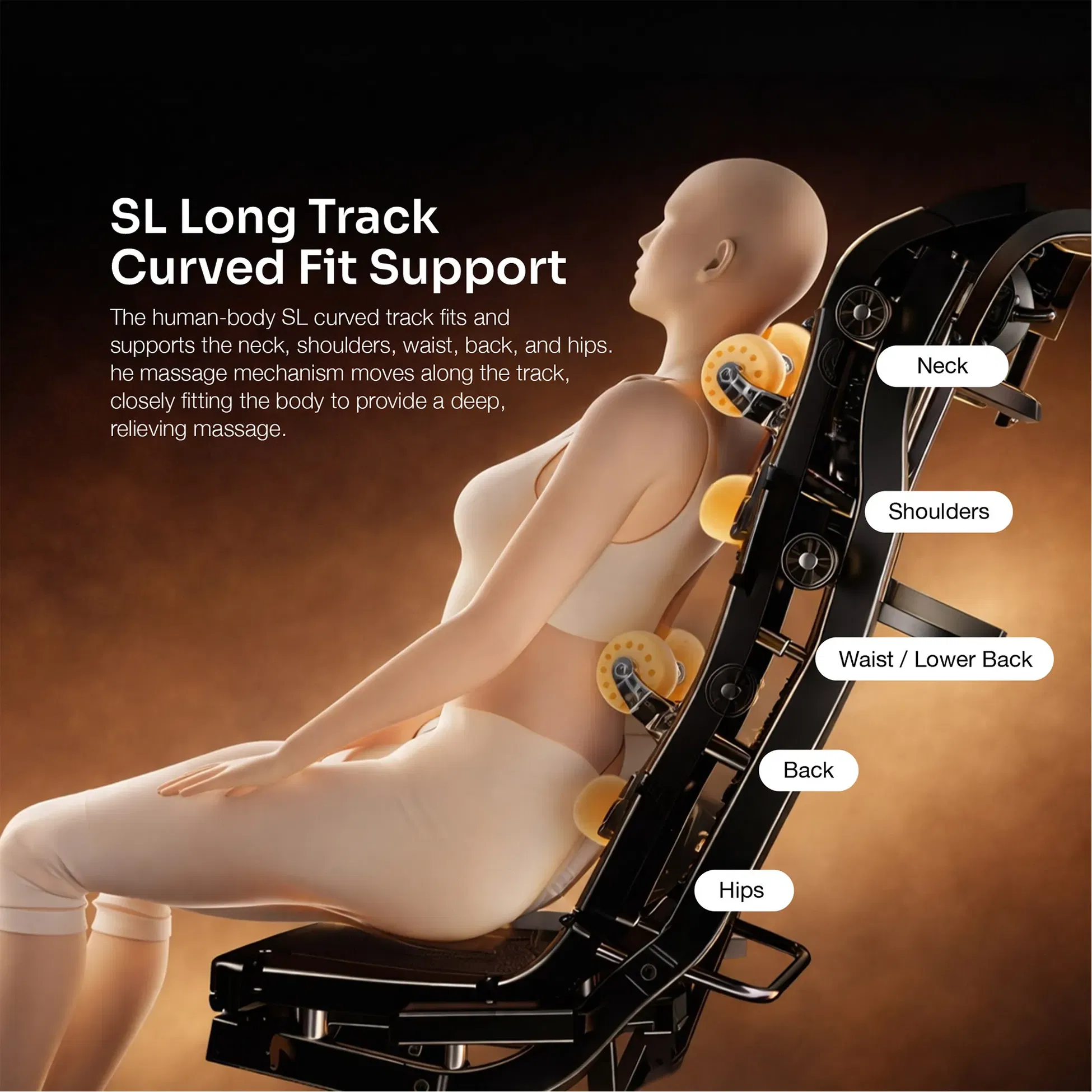 Nourest Nexus 4D Massage Chair with Sonic Wave Technology - Golden