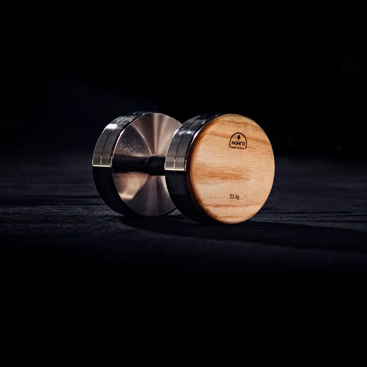 Nohrd Round Dumbbells 5 to 25 kg with Rack - Oak