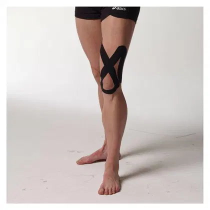 SpiderTech Kinesiology Tape Upper Knee PreCut (6 Pieces) - Black