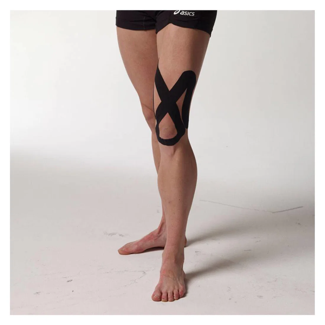 SpiderTech Kinesiology Tape Upper Knee PreCut (6 Pieces) - Black