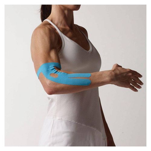 SpiderTech Kinesiology Tape Elbow Pre-Cut (6 Pieces)-Blue