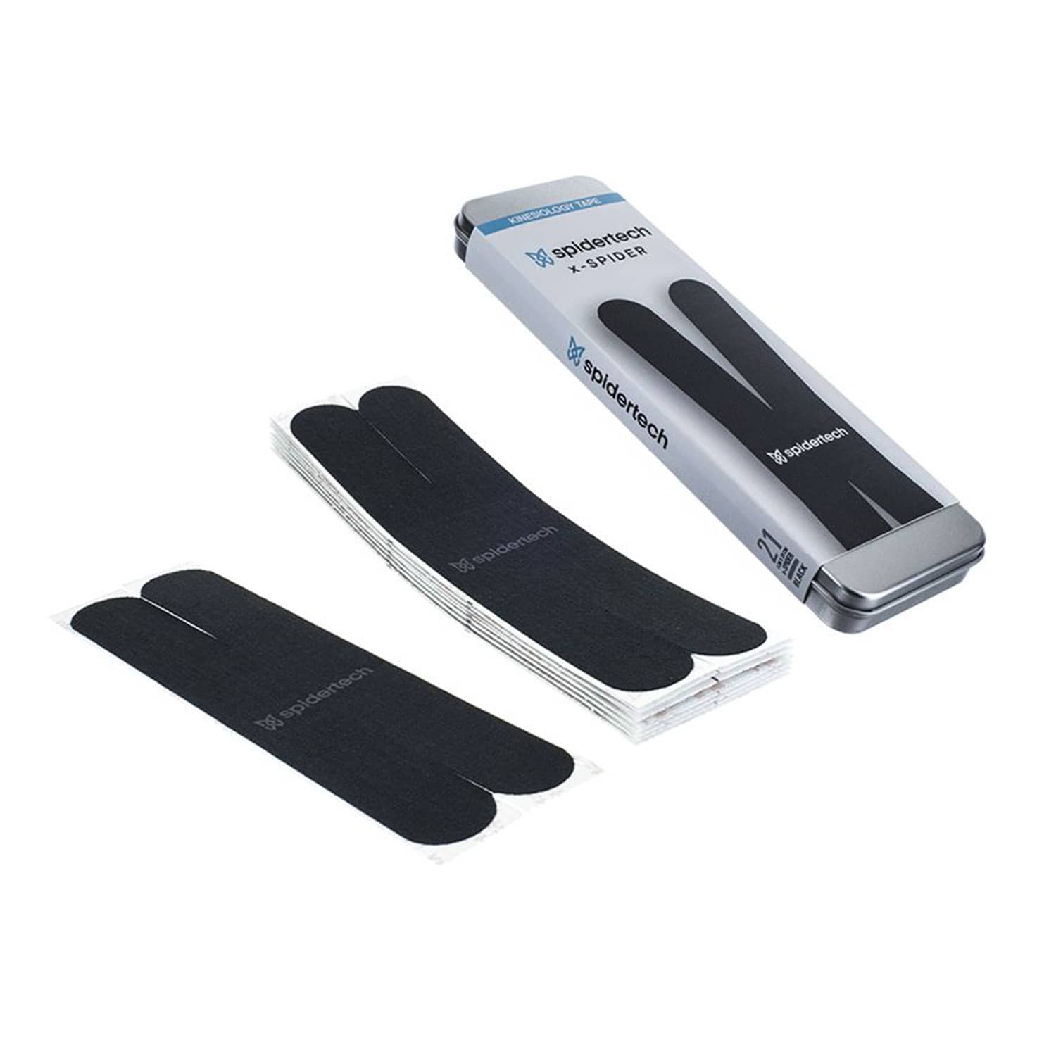SpiderTech Kinesiology Tape XSpider PreCut (20 Pieces) - Black