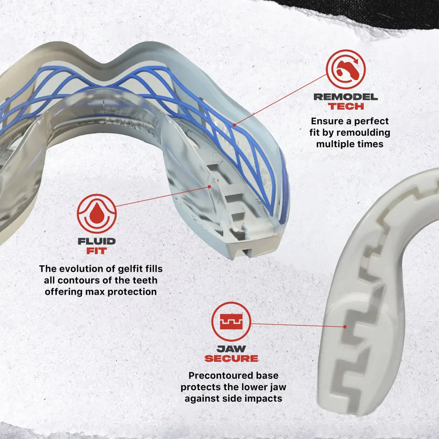 SAFEJAWZ Nitro Series White & Blue - Adult (12+)