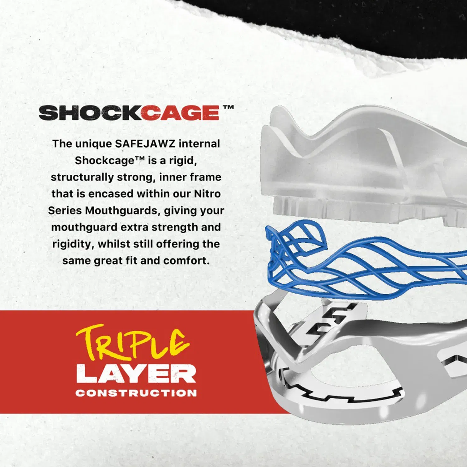 SAFEJAWZ Nitro Series White & Blue - Adult (12+)