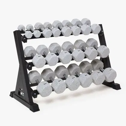 Nike Strength 3-Tier Dumbbell Rack with 2 kg–22.5 kg Dumbbells