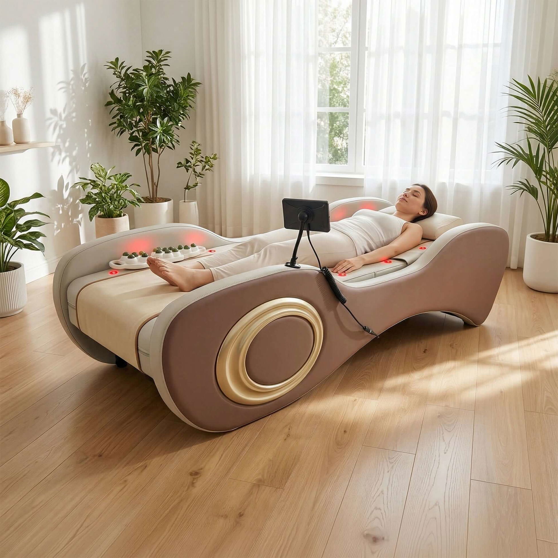 Nourest M5 Professional Spine Therapy Massage Bed with Jade Stone Rollers