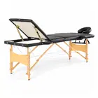 Nourest Portable Massage Table with Adjustable Folding Bed and Headrest - Black