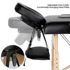 Nourest Portable Massage Table with Adjustable Folding Bed and Headrest - Black