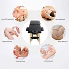 Nourest Portable Massage Table with Adjustable Folding Bed and Headrest - Black
