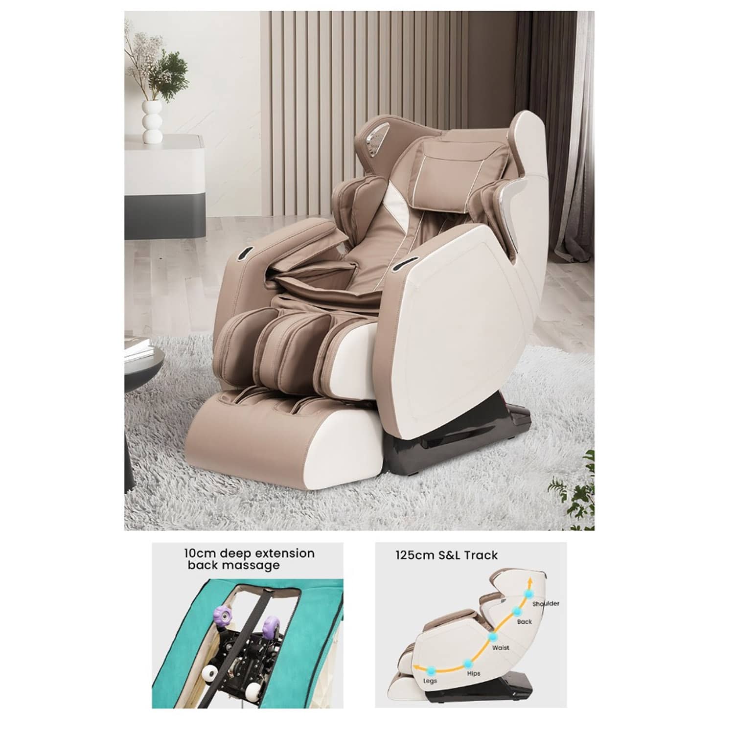 Nourest Opera 3D Full Body Massage Chair - Grey