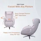 Nourest Orion 3D Rocking Recline Massage chair With Ottoman - Pink
