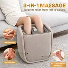 Nourest Orion Pro Automatic Recliner Massage chair + Neck Massager + VibeX Foot & Calf Massager - Pink