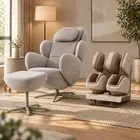 Nourest Orion Pro Automatic Recliner Massage Chair + Zenso Foot Massager Combo - Cream