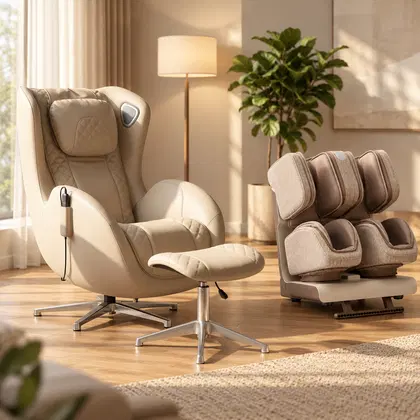 Nourest Orion 3D Rocking Recliner Massage chair + Zenso Foot Massager Combo