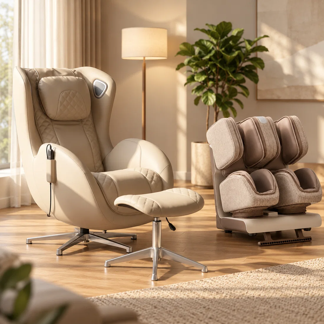 Nourest Orion 3D Rocking Recliner Massage chair + Zenso Foot Massager Combo