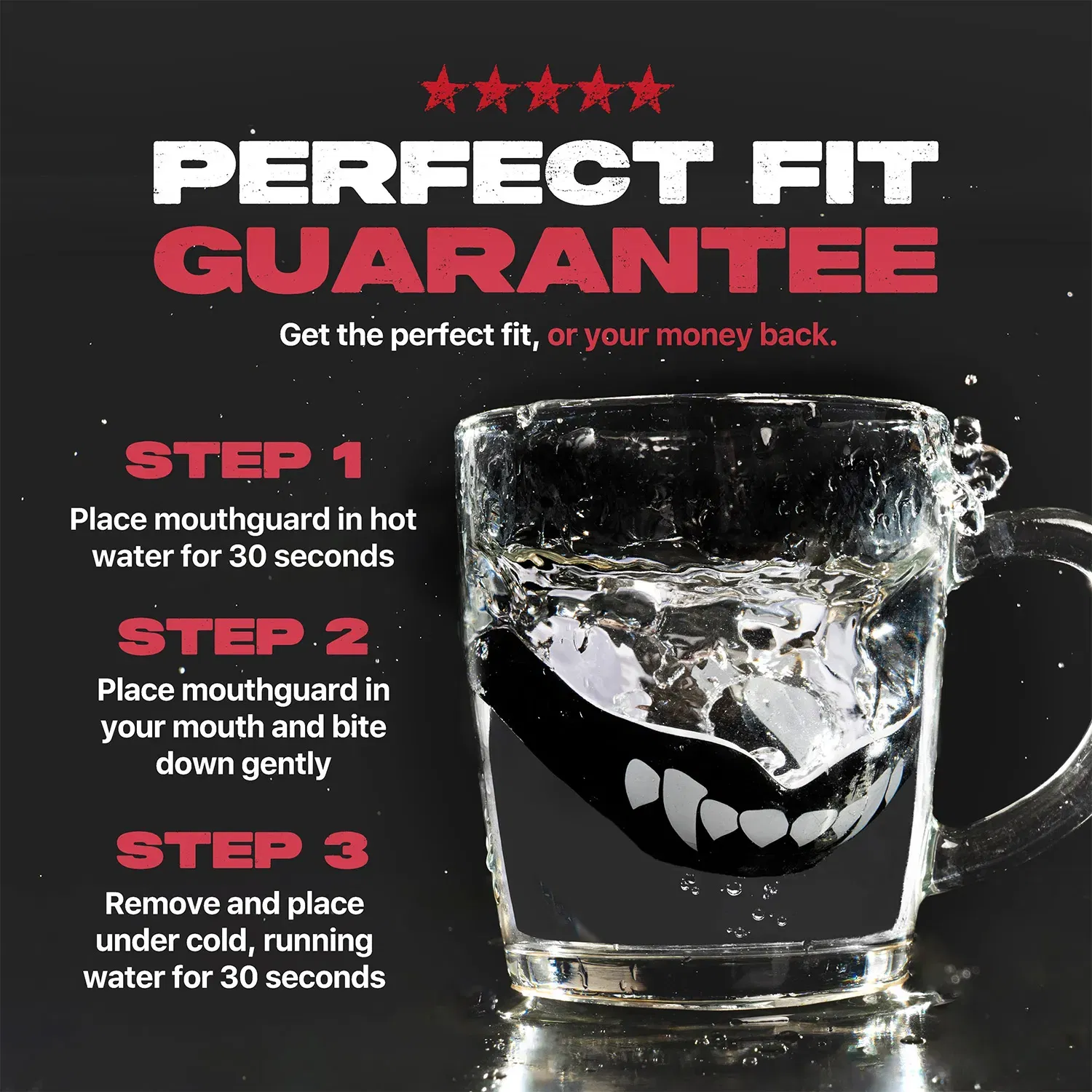 SAFEJAWZ Ortho Series Self- Fit 'Fangz' Mouthguard for Braces. O/S