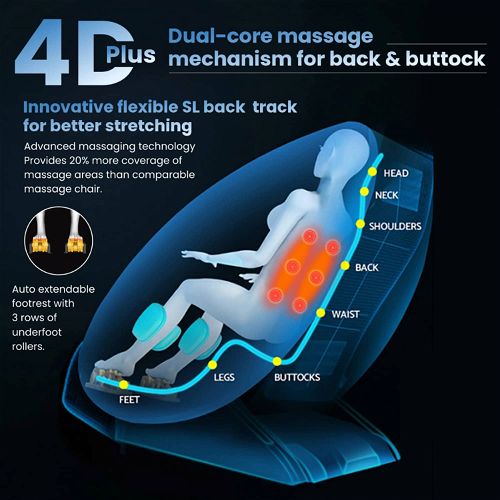 Zeitaku Opulence Dual Core Full Body Premium Massage Chair-Red