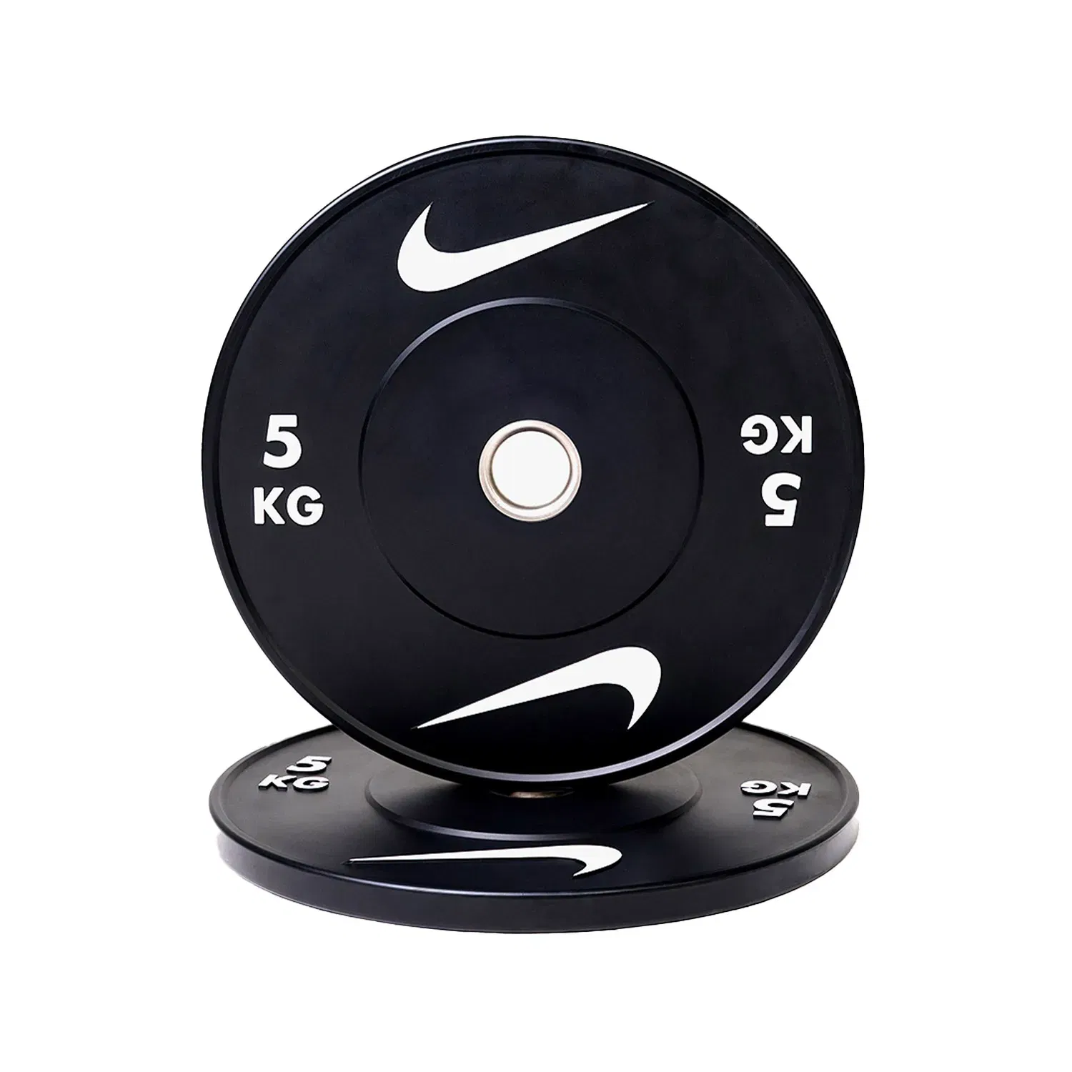 Nike Strength Heavy-Duty Rubber Bumper Plates - Single | Black/White - 5 Kg