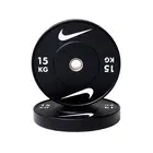Nike Strength Heavy-Duty Rubber Bumper Plates - Single | Black/White - 15 Kg