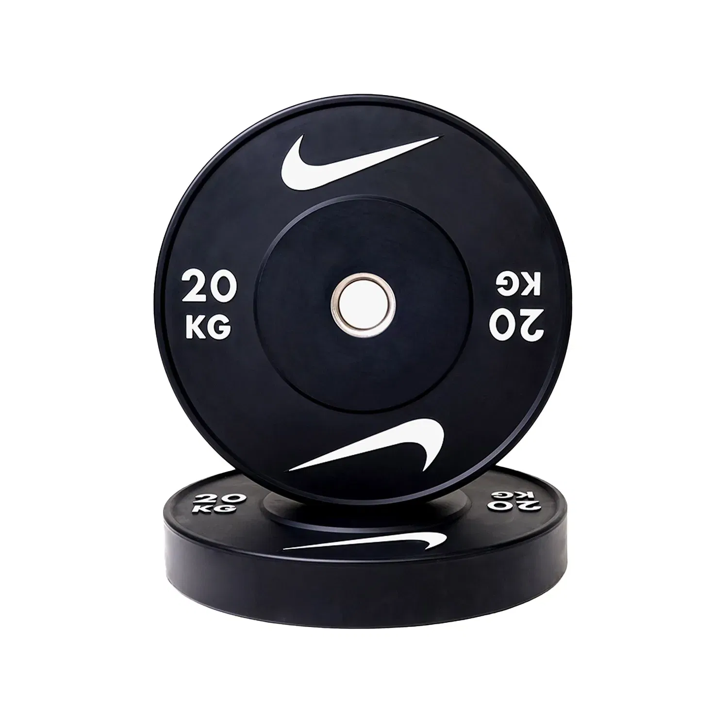 Nike Strength Heavy-Duty Rubber Bumper Plates - Single | Black/White - 20 Kg