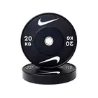 Nike Strength Heavy-Duty Rubber Bumper Plates - Single | Black/White - 20 Kg